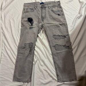 Zara Men Distressed Gray Men's Jeans